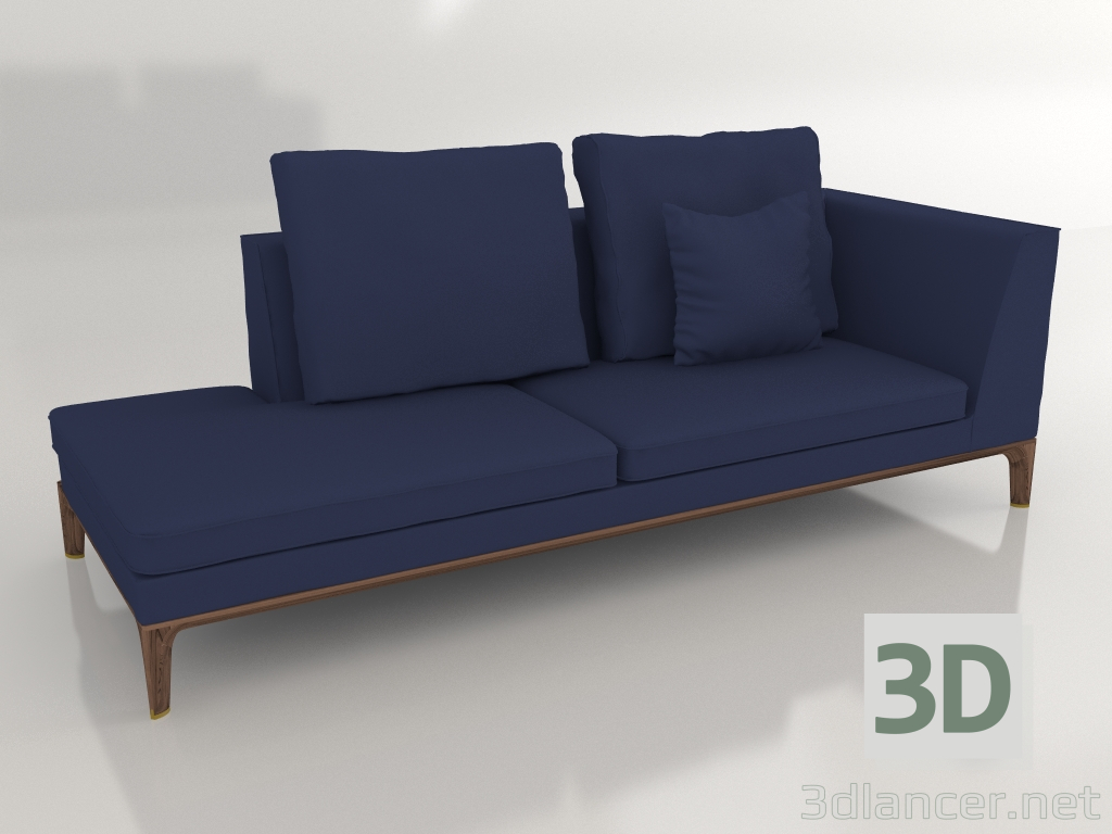 3d model Tumbona DG 257 chaiselongue RH - vista previa