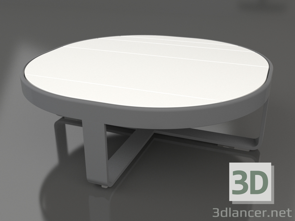 Modelo 3d Mesa de centro redonda Ø90 (DEKTON Zenith, Antracite) - preview