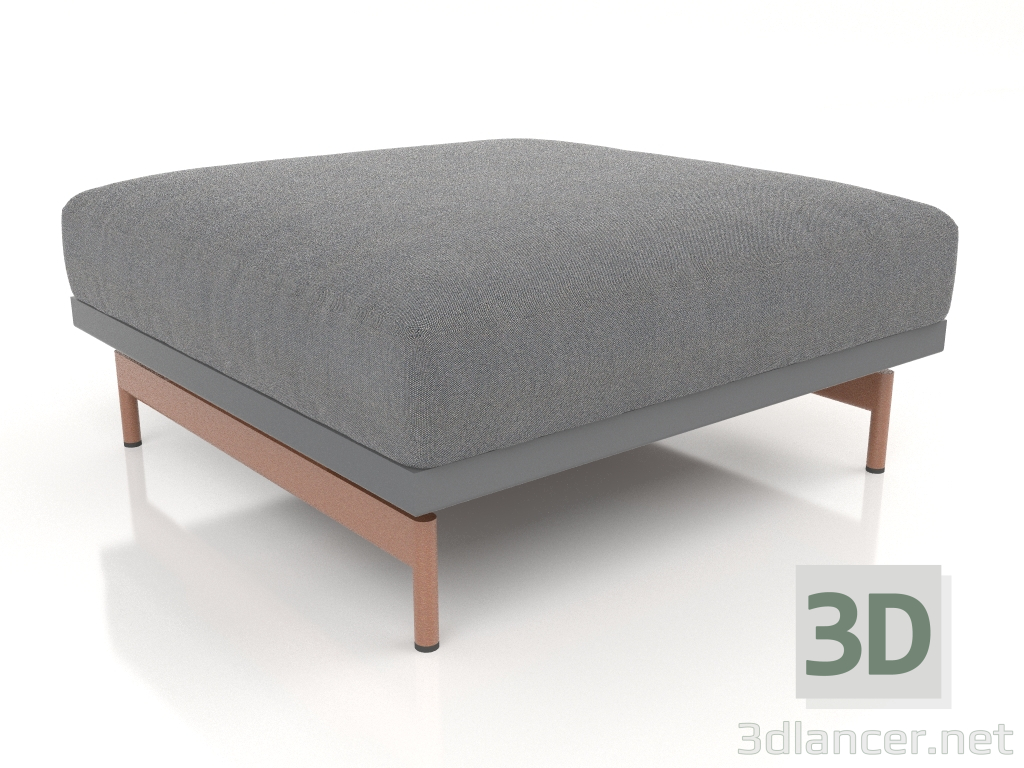 3D Modell Sofamodul, Pouf (Anthrazit) - Vorschau