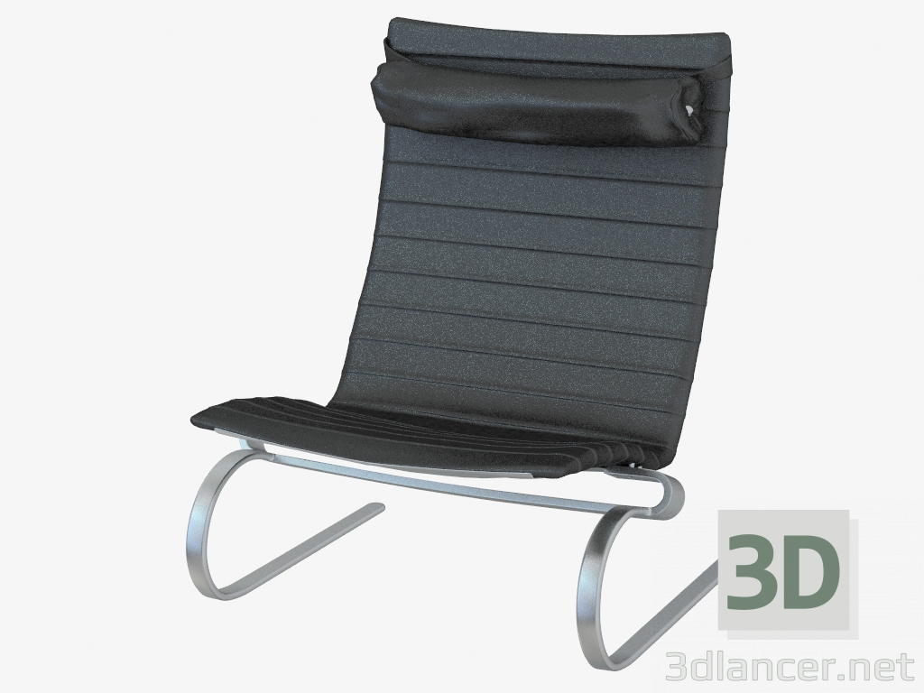 3d model Tapizado de cuero con reposacabezas PK20 - vista previa