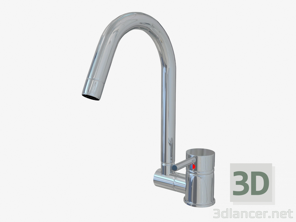 3d model Grifo para lavabo de pie con caño abatible U Aster (BCA 061M) - vista previa