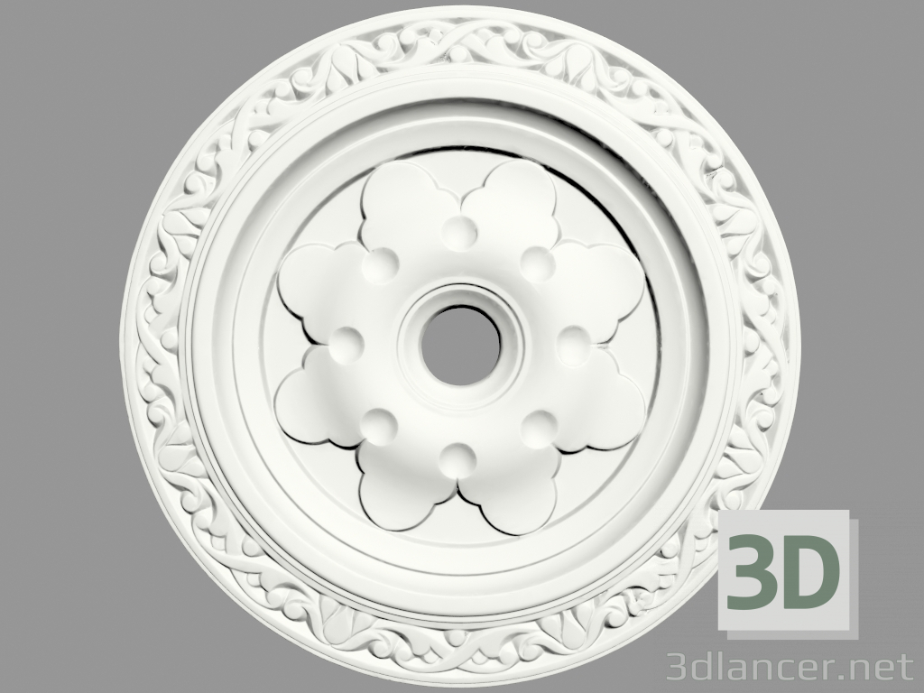 modello 3D Uscita a soffitto (P130) - anteprima