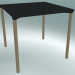 3d model Mesa MONZA (9203-01 (80x80cm), H 73cm, HPL negro, aluminio, chapa de fresno natural) - vista previa