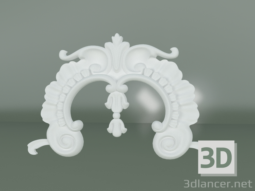 Modelo 3d Elemento de decoração de estuque ED048 - preview