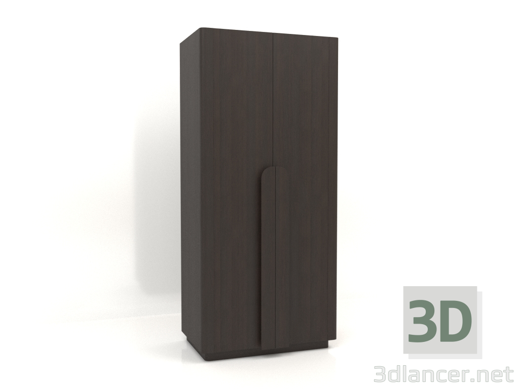 3d модель Шкаф MW 04 wood (вариант 4, 1000х650х2200, wood brown dark) – превью