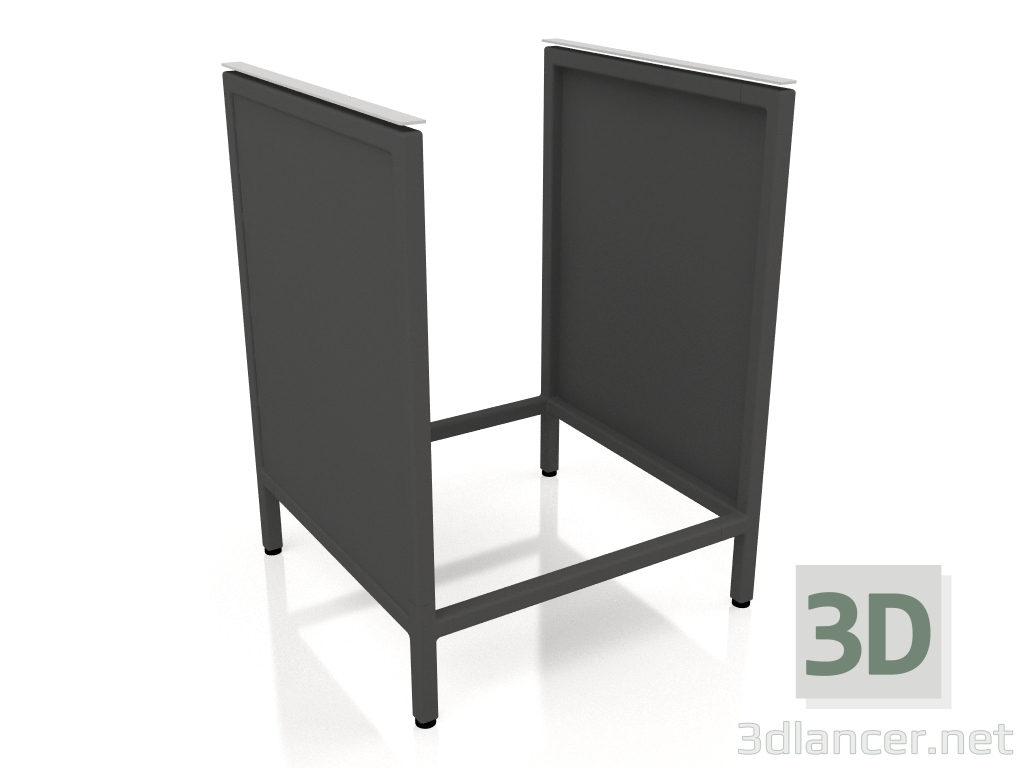 Modelo 3d Ilha V1 (parede) em 60 quadro 1 (preto) - preview