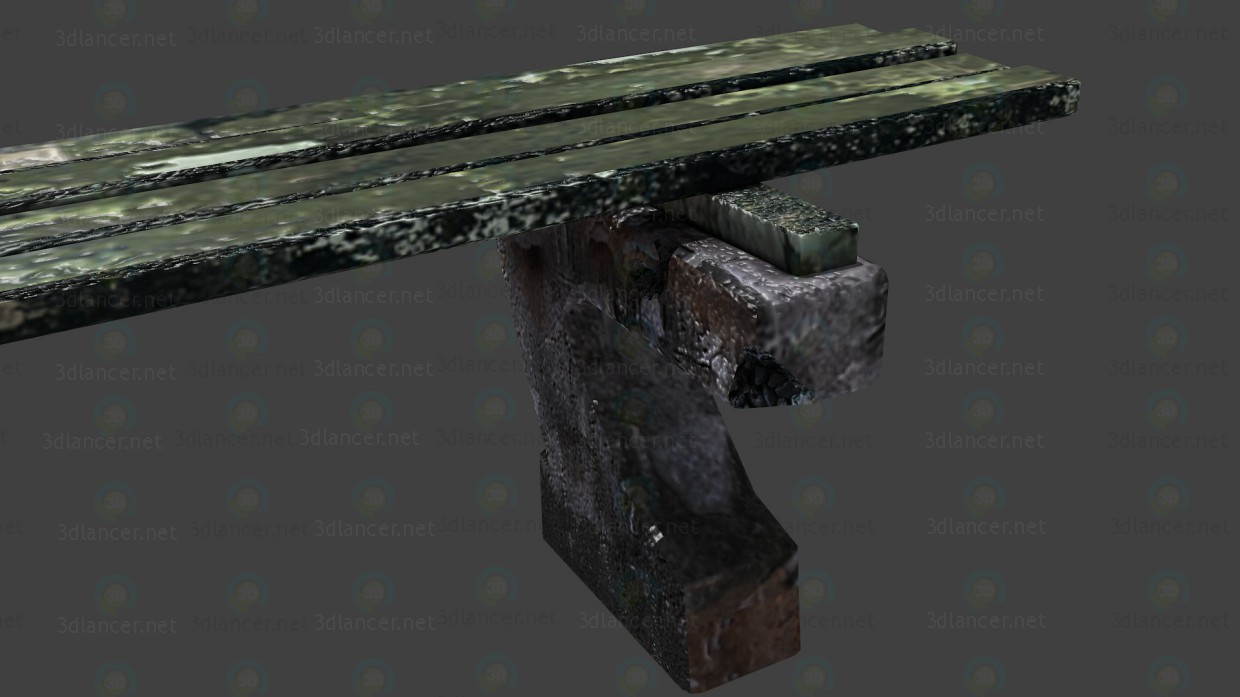 3d Bench model buy - render