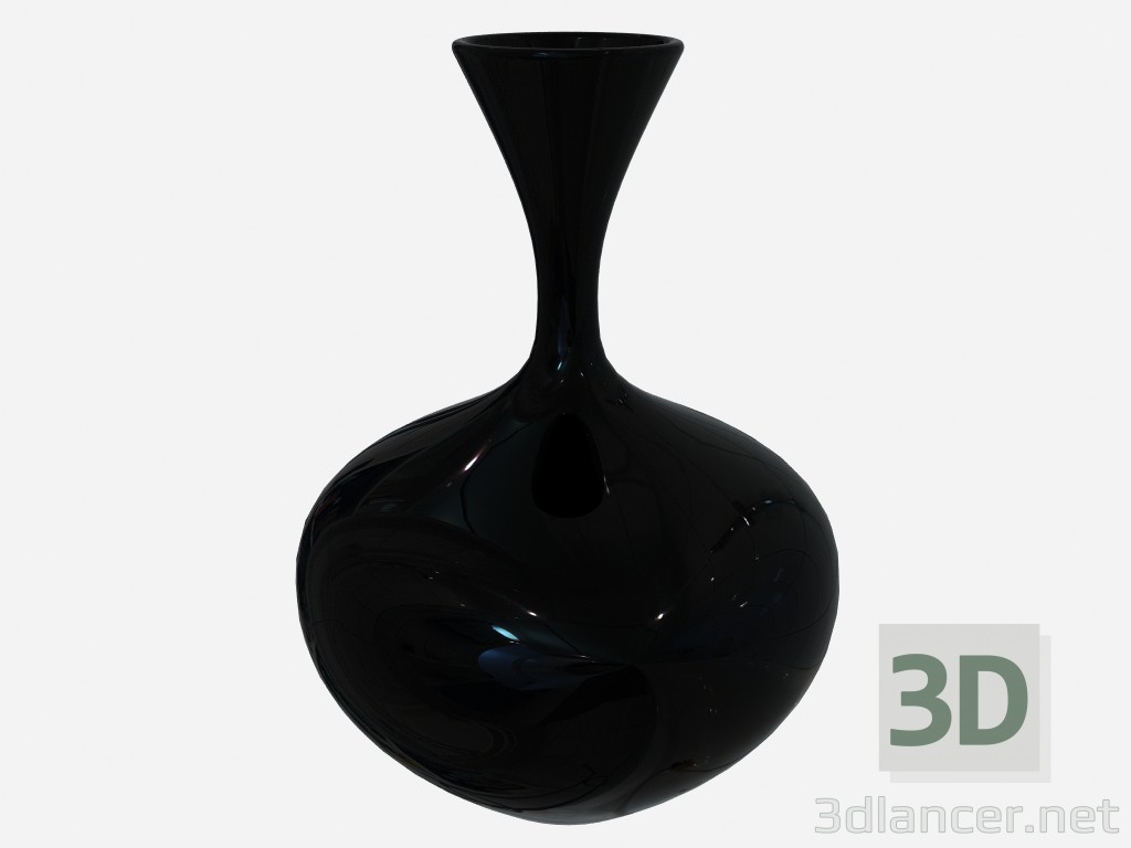 Modelo 3d Vaso cerâmico preto Art Deco Vase (C) (1) - preview