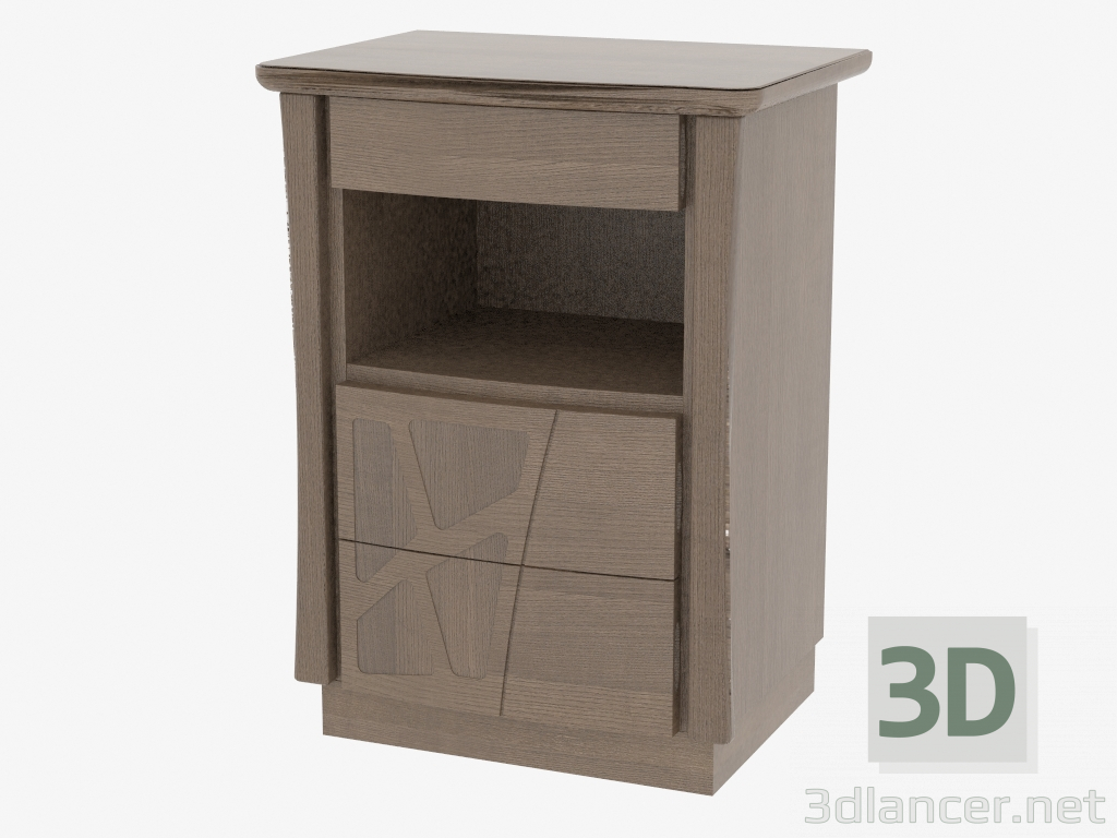 3d model mesita de noche con cajones tercer CAMONZ - vista previa