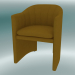 3d model Silla de comedor, mocasín de oficina (SC24, H 79cm, 57x59cm, Velvet 5 Amber) - vista previa