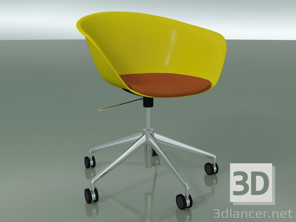 modello 3D Sedia 4229 (5 ruote, girevole, con cuscino sedile, PP0002) - anteprima