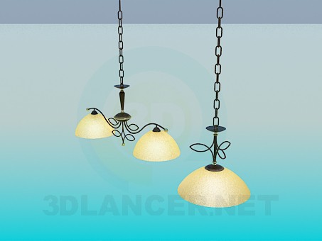 3d model Chandelier and lamp set - preview