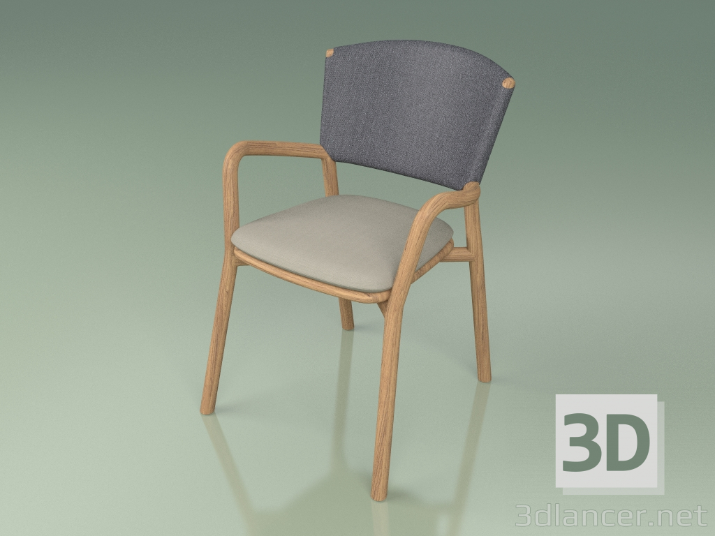 3d модель Кресло 061 (Grey, Teak) – превью