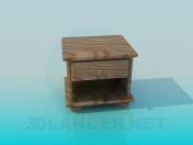 Wooden bedside table