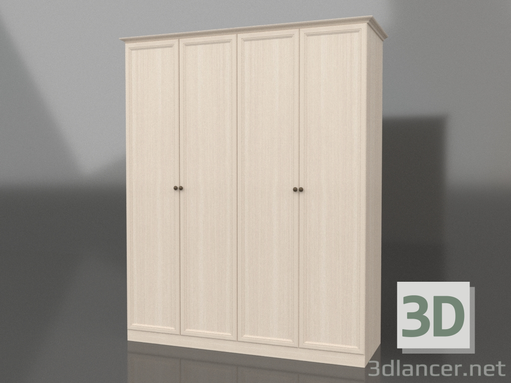 modello 3D Armadio a quattro ante (opzione 2) - anteprima