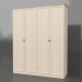 modello 3D Armadio a quattro ante (opzione 2) - anteprima