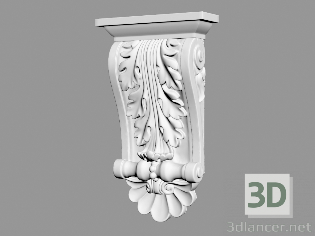 modello 3D DTC-staffa 17 (380x225mm) - anteprima