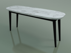 Mesa de centro ovalada (247 R, mármol, negro)