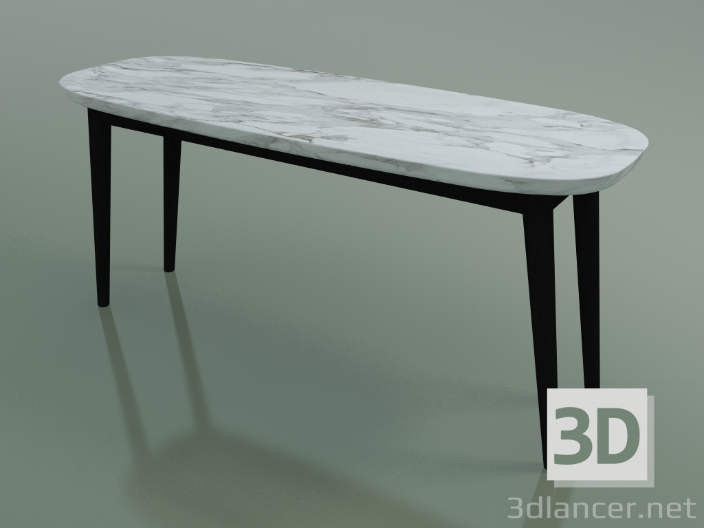 3d model Coffee table oval (247 R, Marble, Black) - preview