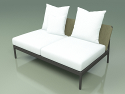 Central sofa module 006 (Metal Smoke, Batyline Olive)