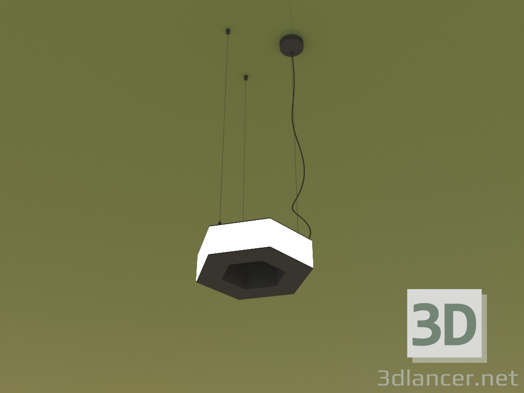 3d model Luminaria LADO HEXAGONAL (260 mm) - vista previa