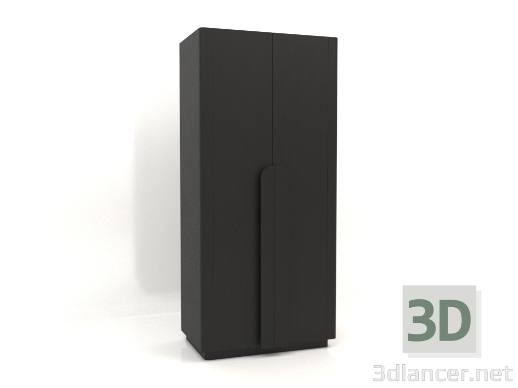 modèle 3D Armoire MW 04 bois (option 4, 1000x650x2200, bois noir) - preview