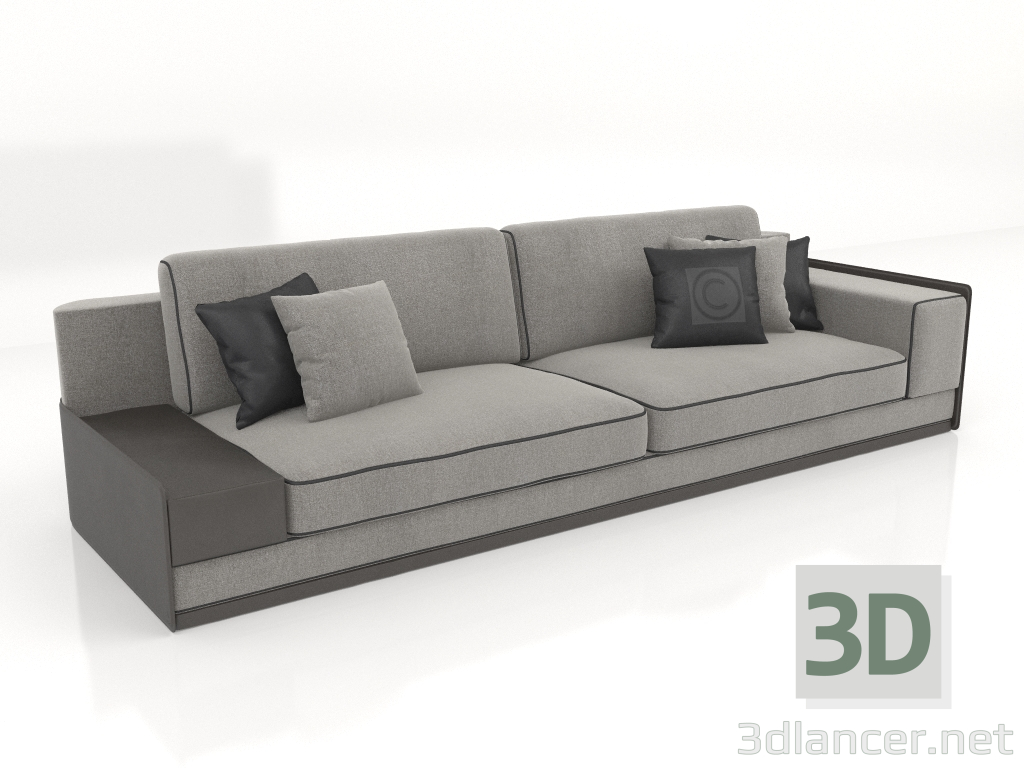 modello 3D Divano 3 posti (ST764) - anteprima