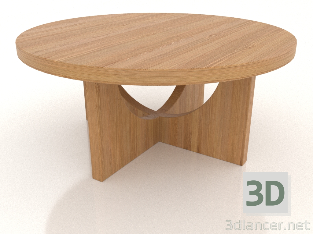 3d model Coffee table 900 mm (natural oak) - preview