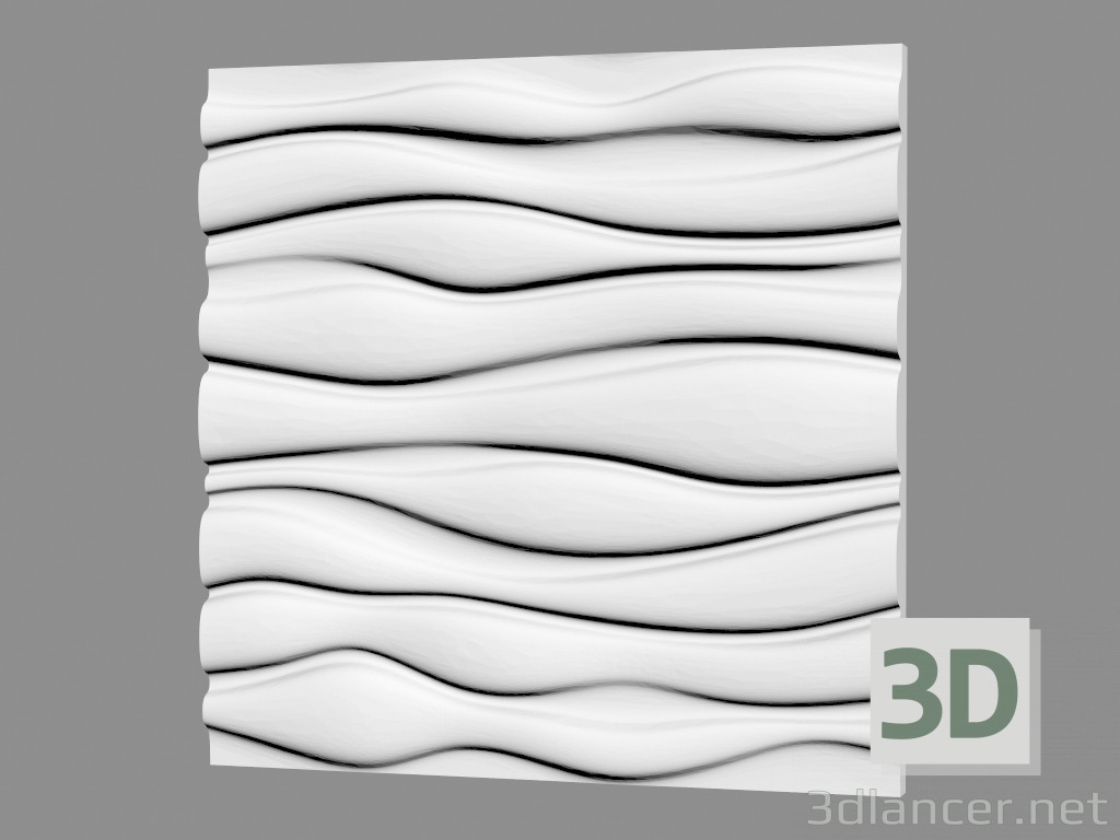 3d model Panel de pared de yeso (artículo 161) - vista previa