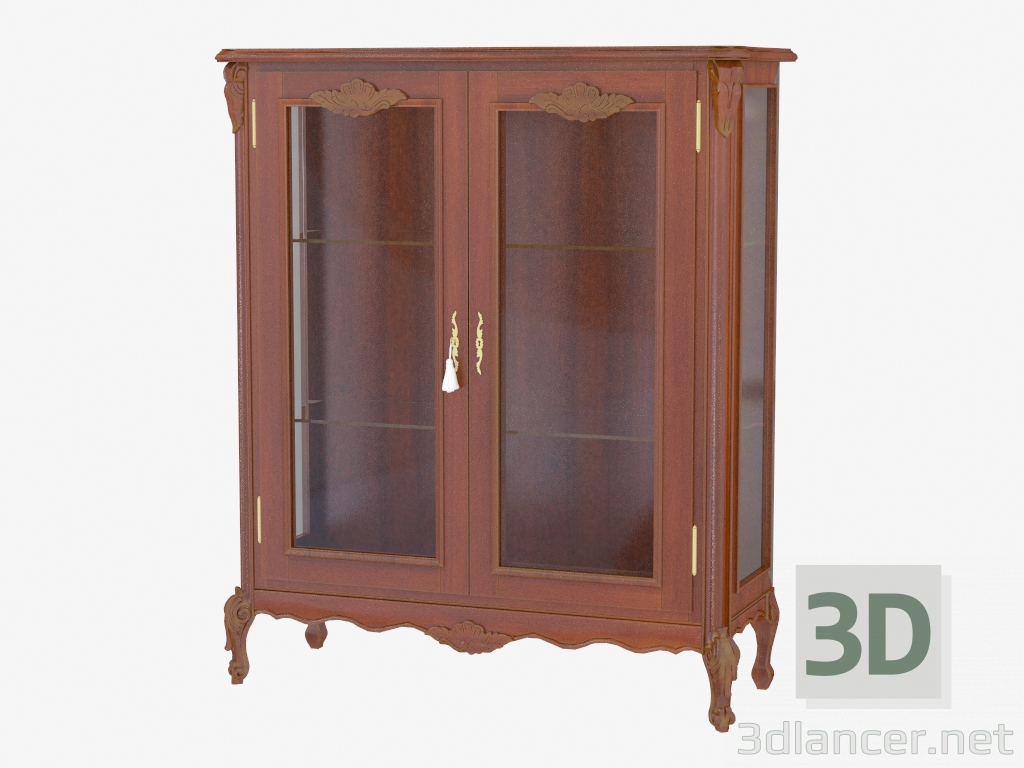 3D Modell Vitrine zweitürigen BN8806 (Holz) - Vorschau