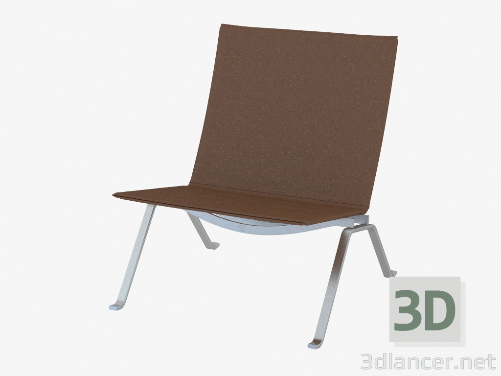 3d model Armchair in leather upholstery PK22 - preview