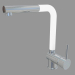 3d model Sink mixer with rectangular spout and retractable watering can - chrom biały Aster (BCA W730) - preview