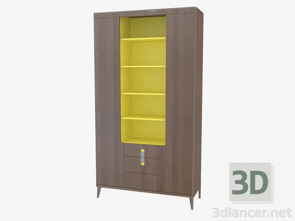 3d модель Шафа книжкова арт. 08270105 (1260х448хh2298 мм) – превью