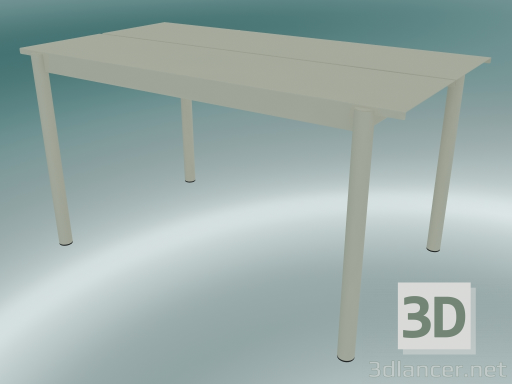 modèle 3D Table Linear Steel (140 cm, blanc cassé) - preview