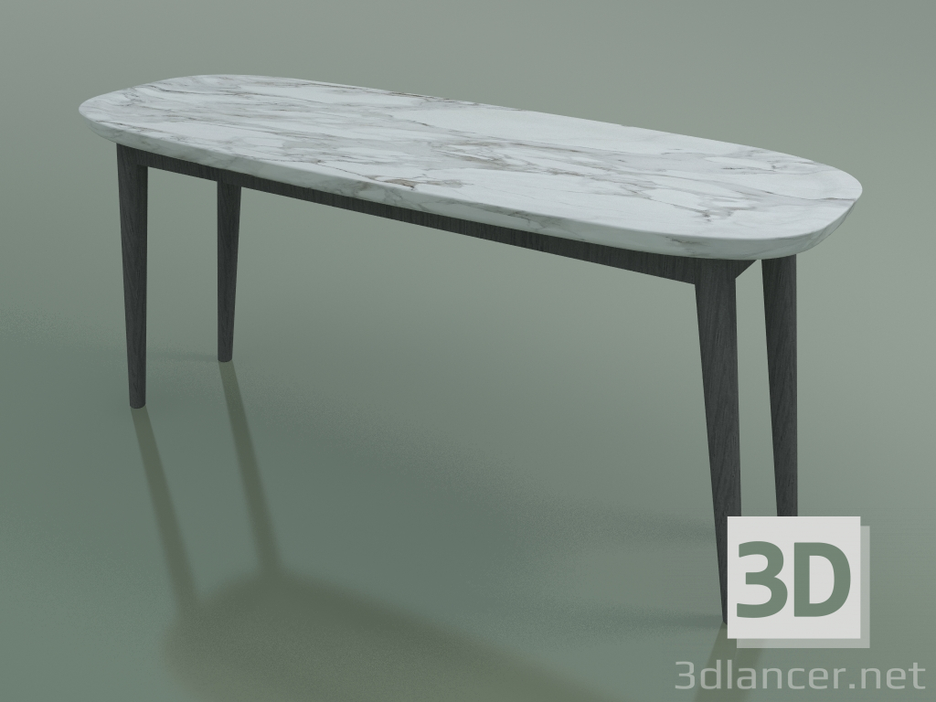 3d model Coffee table oval (247 R, Marble, Gray) - preview