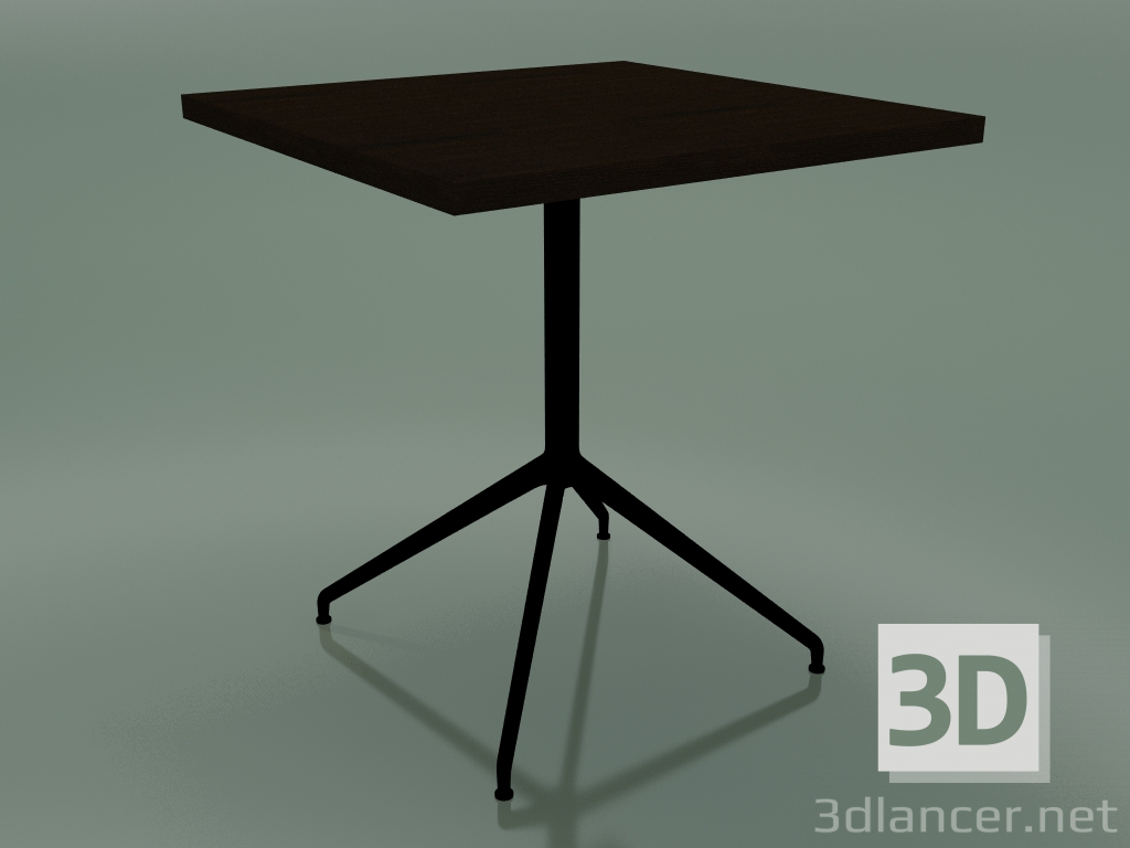 modello 3D Tavolo quadrato 5754 (H 74.5 - 70x70 cm, Wenge, V39) - anteprima