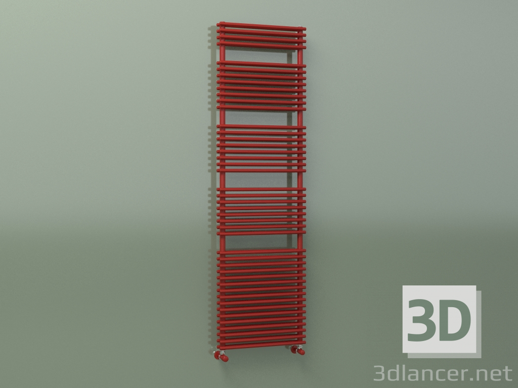 3d model Barra de toalla FLAUTO 2 (1762x506, Rojo - RAL 3000) - vista previa