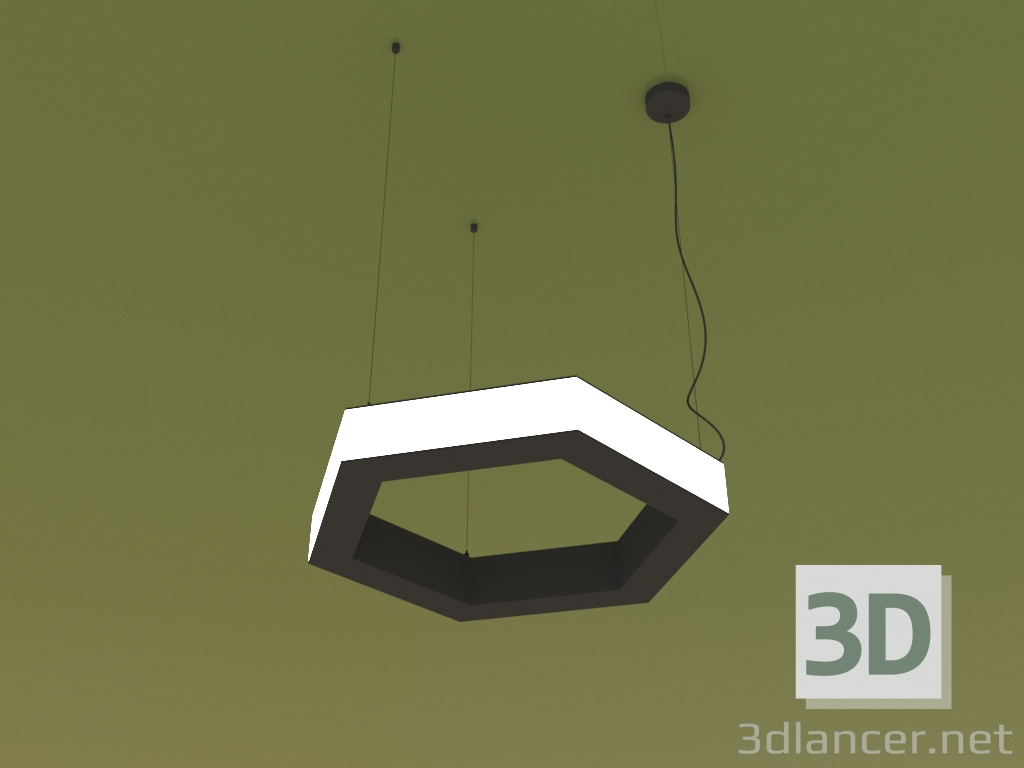 3d model Luminaria LADO HEXAGONAL (520 mm) - vista previa