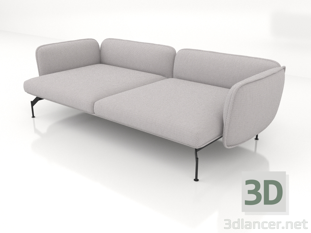 3d model Sofa module 2.5 seater deep with armrests 85 - preview