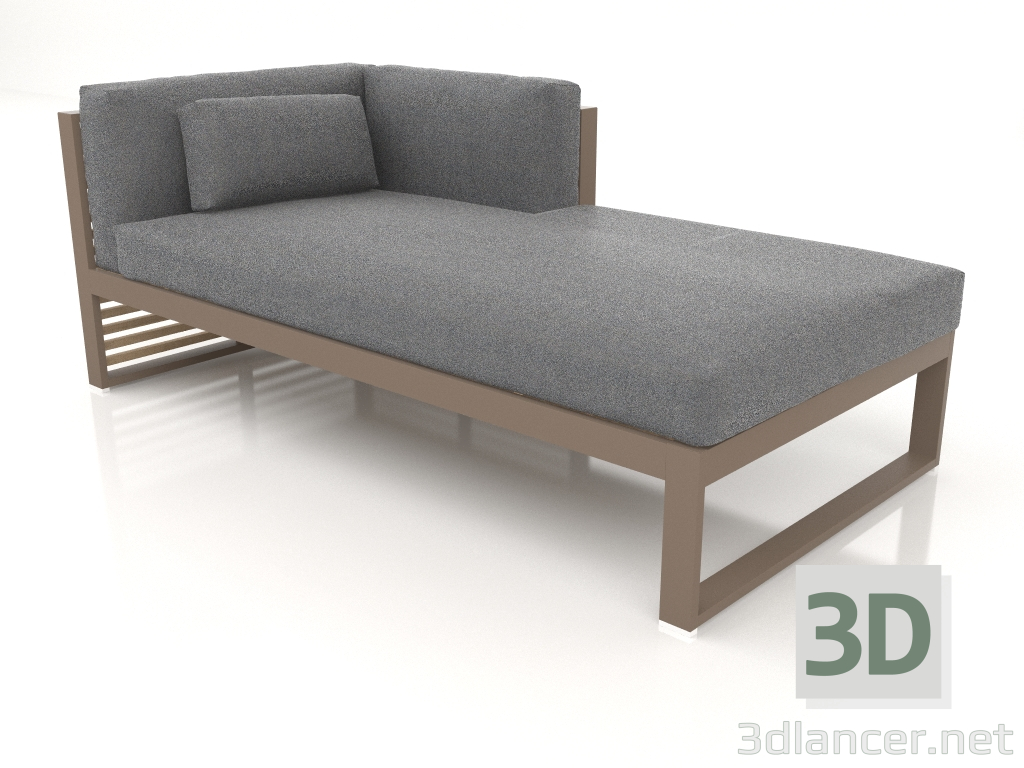 Modelo 3d Sofá modular, seção 2 direita (Bronze) - preview