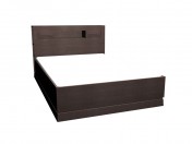 2-Sitzer mit Regalen im Kopfteil 140 x 200 (Eiche dunkel) Bett CLASSIC