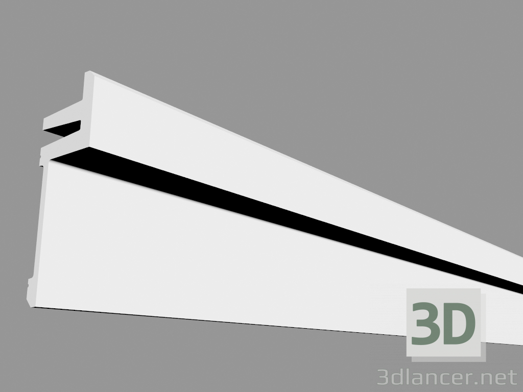 3d model Barra de cortina de iluminación oculta C382 - L3 (200 x 14 x 5 cm) - vista previa