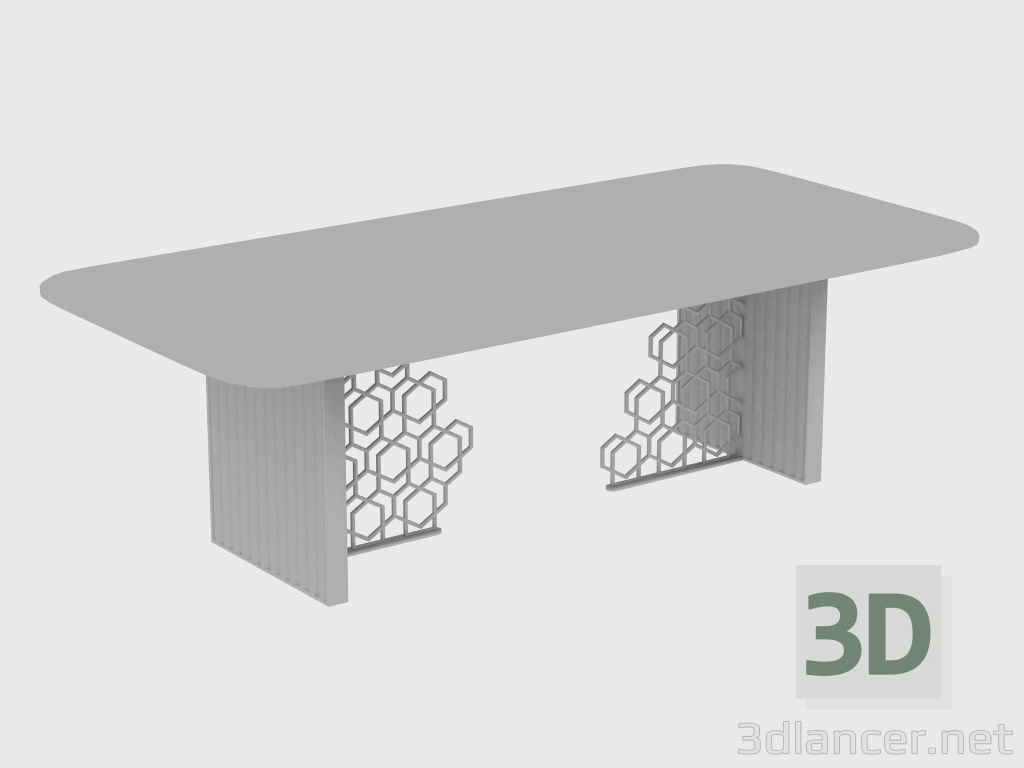 3d model Mesa de comedor EXCELSIOR TABLE RIBBING (250X110XH75) - vista previa