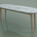 modèle 3D Table basse ovale (247 R, marbre, Rovere Sbiancato) - preview