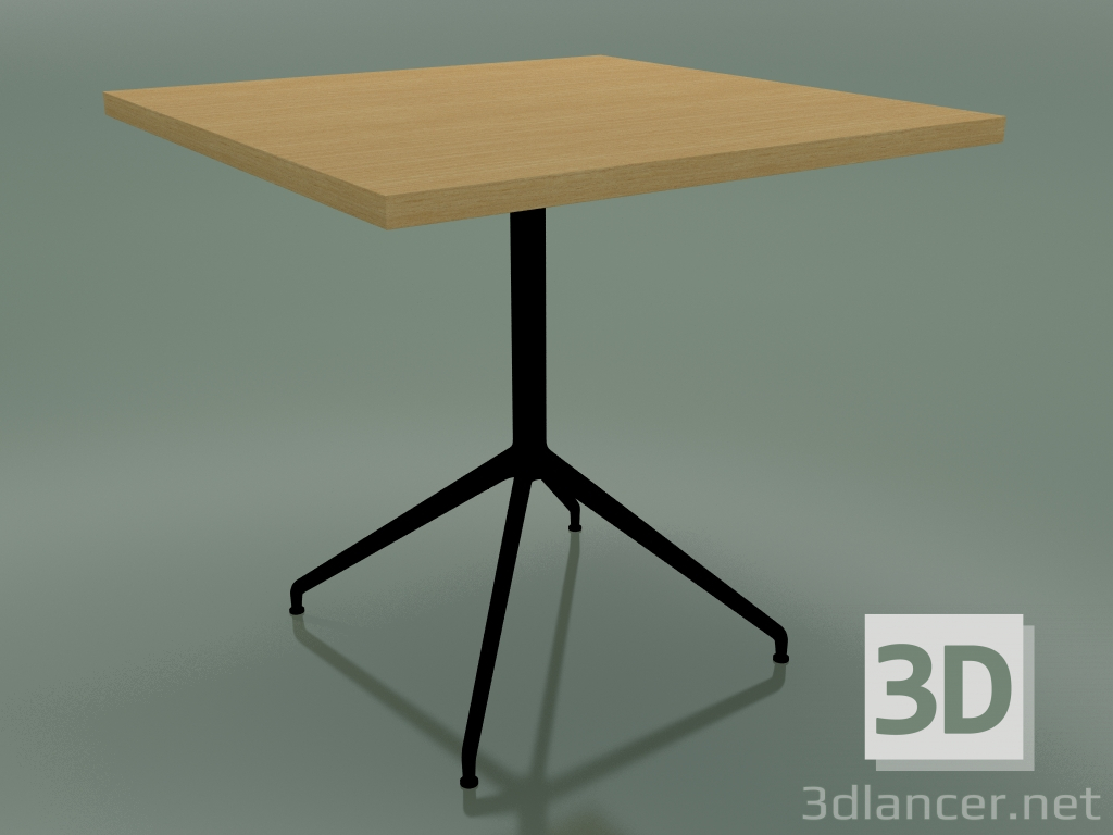 modello 3D Tavolo quadrato 5755 (H 74.5 - 80x80 cm, Rovere naturale, V39) - anteprima