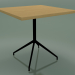 3D Modell Quadratischer Tisch 5755 (H 74,5 - 80 x 80 cm, natürliche Eiche, V39) - Vorschau