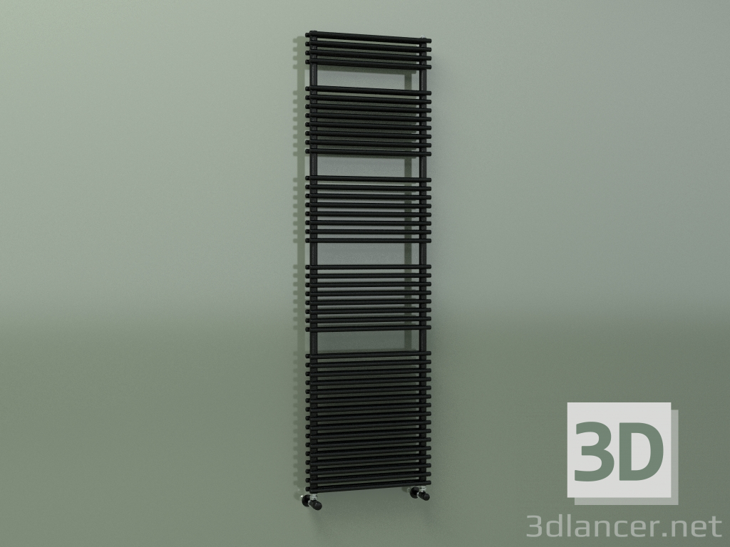 modello 3D Porta asciugamani FLAUTO 2 (1762x506, Nero - RAL 9005) - anteprima