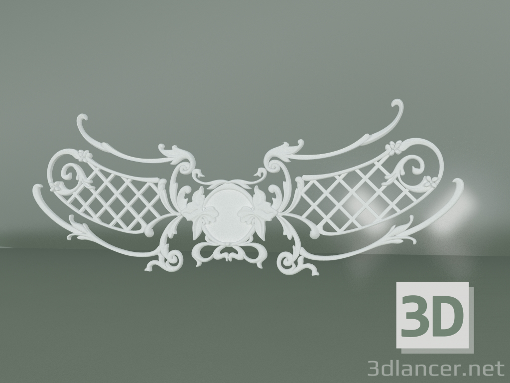 Modelo 3d Elemento de decoração de estuque ED065 - preview