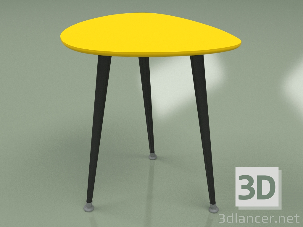 modèle 3D Table d'appoint Drop (jaune-moutarde) - preview