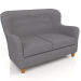 3D Modell Noir gerades 2-Sitzer-Sofa - Vorschau